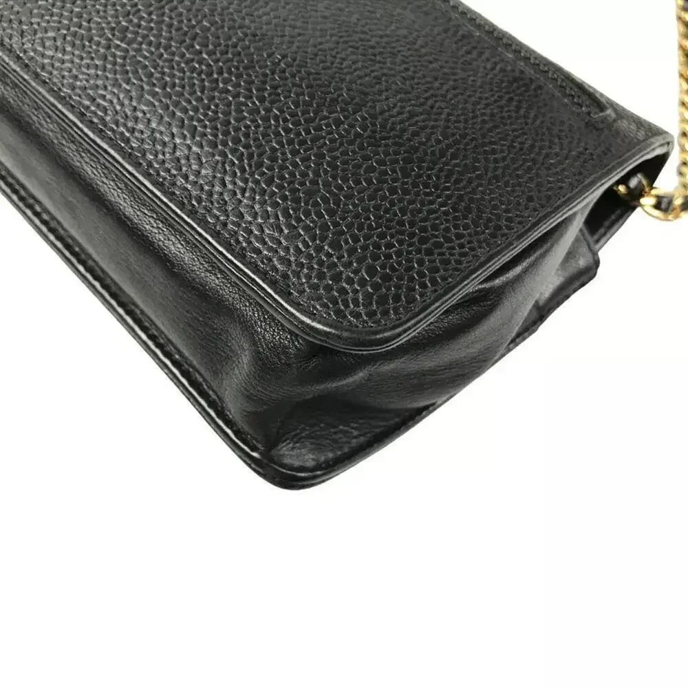 CHANEL CC CAVIAR LEATHER FLAP BAG